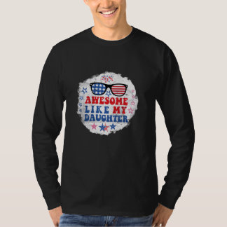 Fantastisk som min dotter amerikanska USA flagga 4 T Shirt