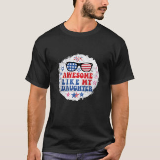 Fantastisk som min dotter amerikanska USA flagga 4 T Shirt