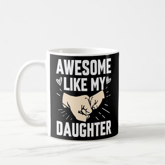 Fantastisk som min dotter Fars dag för förälder Kaffemugg (Vänster)