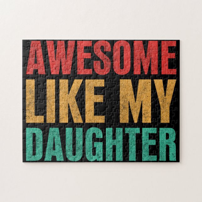 Fantastisk som min dotter Fars dag Gift Pussel (Horisontell)