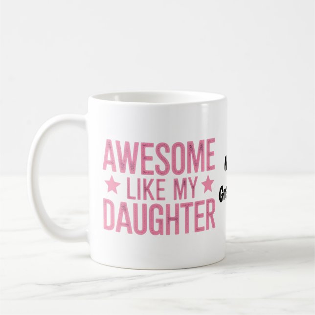Fantastisk som min dotter Fars dag-present Kaffemugg (Vänster)
