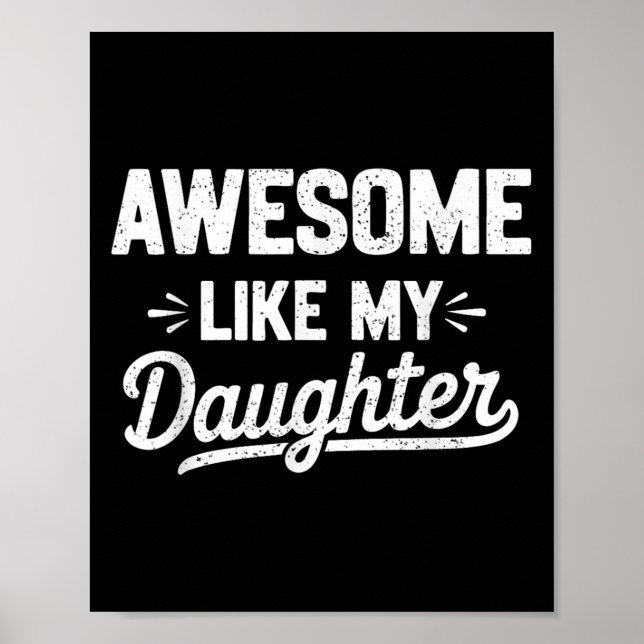 Fantastisk som min dotter _ Funny Far's Day Grap Poster (Framsidan)