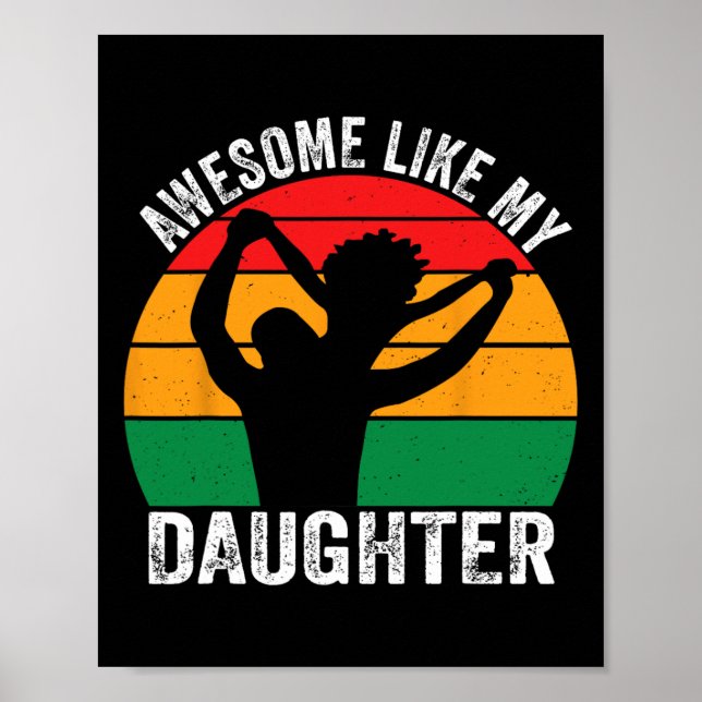 Fantastisk som min dotter Junetonde Black Melanin Poster (Framsidan)