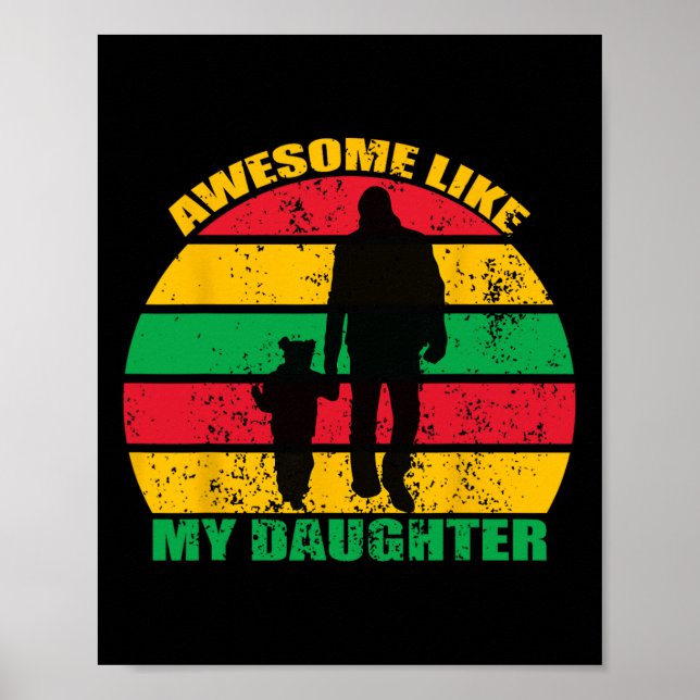 Fantastisk som min dotter Junetonde Black Melanin Poster (Framsidan)