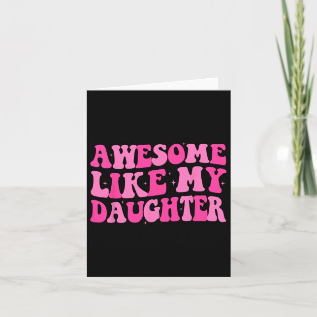 Fantastisk som min dotter Mor Fars dag Kort (Framsida)