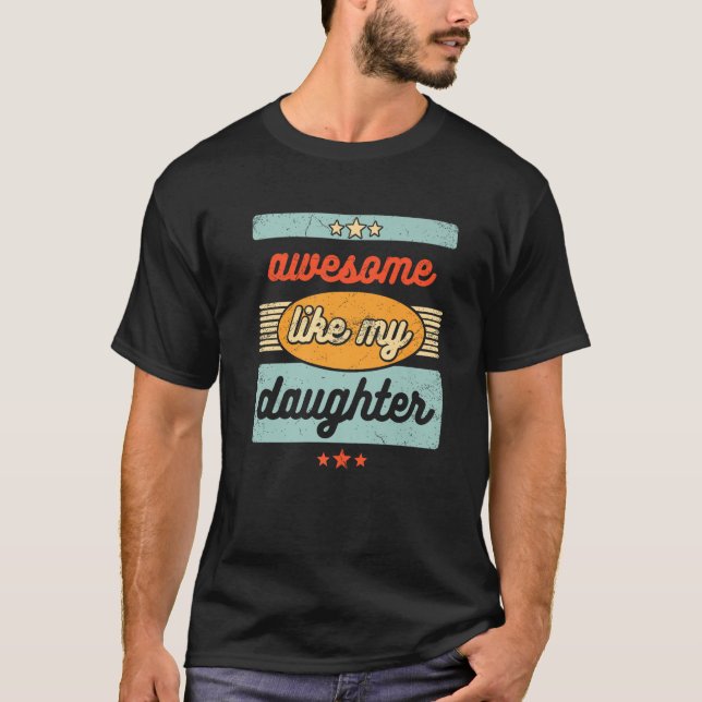 Fantastisk som min dotter New Manar Pappa Funny Fa T Shirt (Framsida)