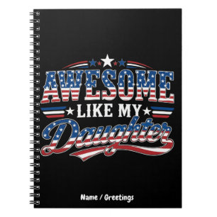 Fantastisk Som Min Dotter Patriotisk USA Flagga De Anteckningsbok