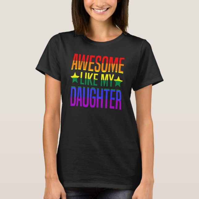Fantastisk som min dotter Pride Gay Lgbt Prou T Shirt (Framsida)