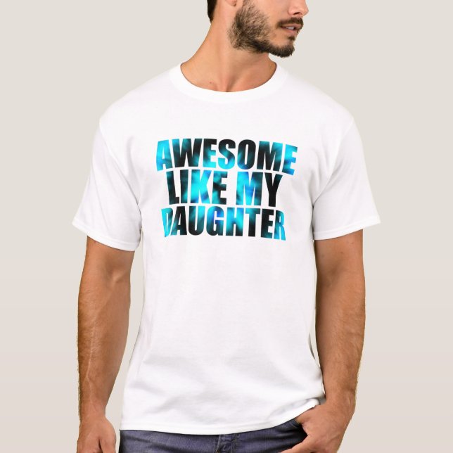 Fantastisk som min dotter Tie Dye Fars dag Fami T Shirt (Framsida)