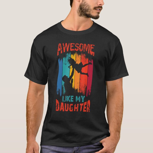 Fantastisk som min dotter till pappa vid fars dag t shirt (Framsida)
