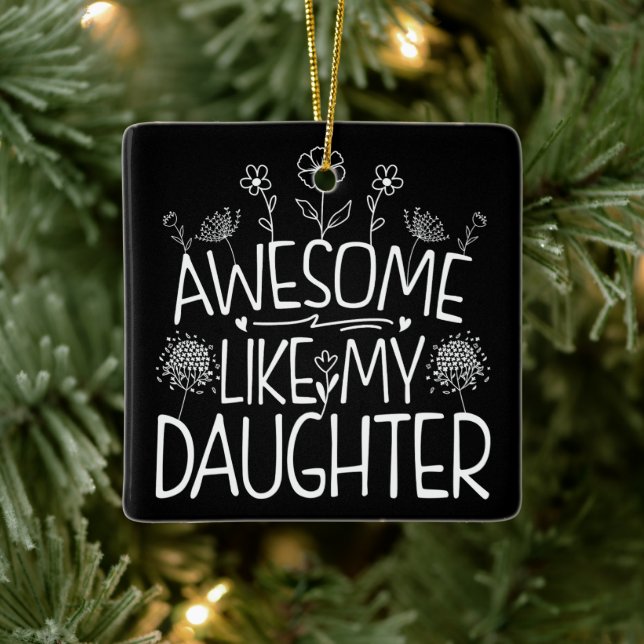 Fantastisk som min dotter Wildblomme Present Mamma Julgransprydnad Keramik (Träd)