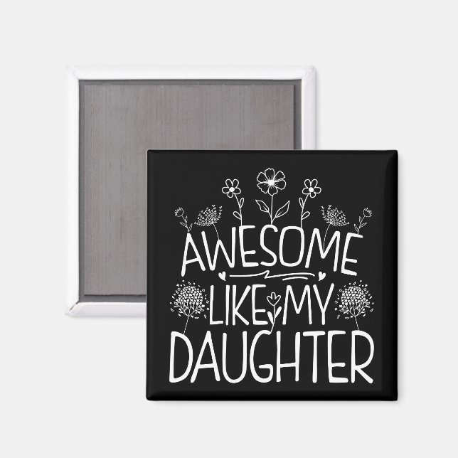 Fantastisk som min dotter Wildblomme Present Mamma Magnet (Front/Back)
