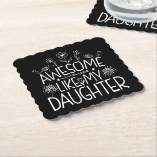 Fantastisk som min dotter Wildblomme Present Mamma Underlägg Papper