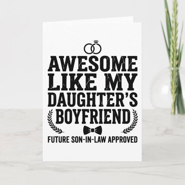 Fantastisk som min dotters pojkvän rolig mamma pap kort (Framsida)