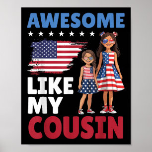 Fantastisk som min kusin, patriotisk amerikansk fa poster