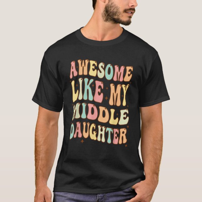Fantastisk som min Mitten-dotter Mor-dag fader T Shirt (Framsida)