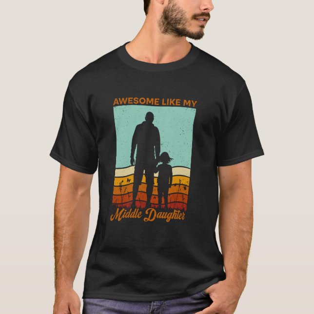 Fantastisk som min Mitten-dotter Retro Tee Funny F (Framsida)