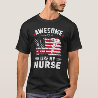 Fantastisk som min sjuksköterska Amerikansk flagga T Shirt