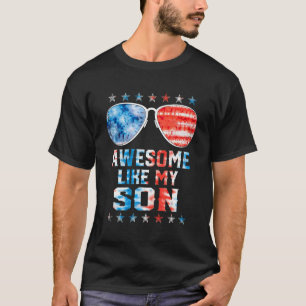 Fantastisk som min son American Flagga Tie Dye Sun T Shirt