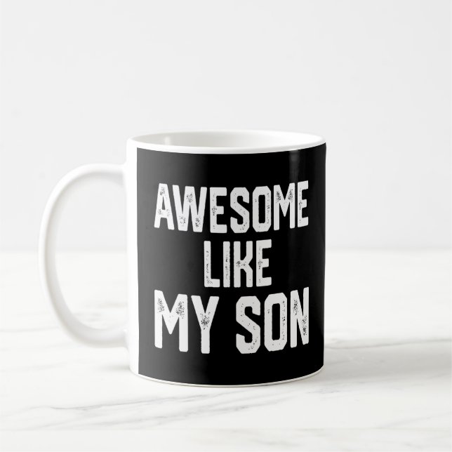 Fantastisk som min son Fars dag Mors dag Kaffemugg (Vänster)