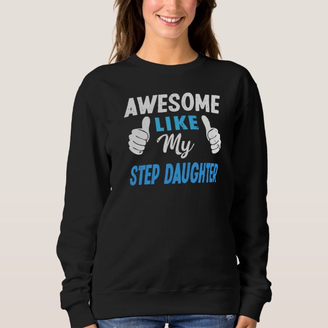 Fantastisk som min stegdotter Mamma Pappa T Shirt (Framsida)
