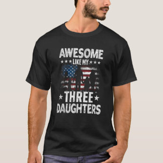 Fantastisk som mina tre döttrar Vintage USA flagga T Shirt