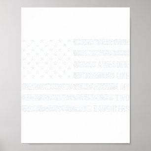 Fantastisk som mina två döttrar USA flagga 4 juli Poster