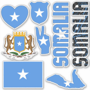 Fantastisk Somalia Shapes National Symbols Klistermärken