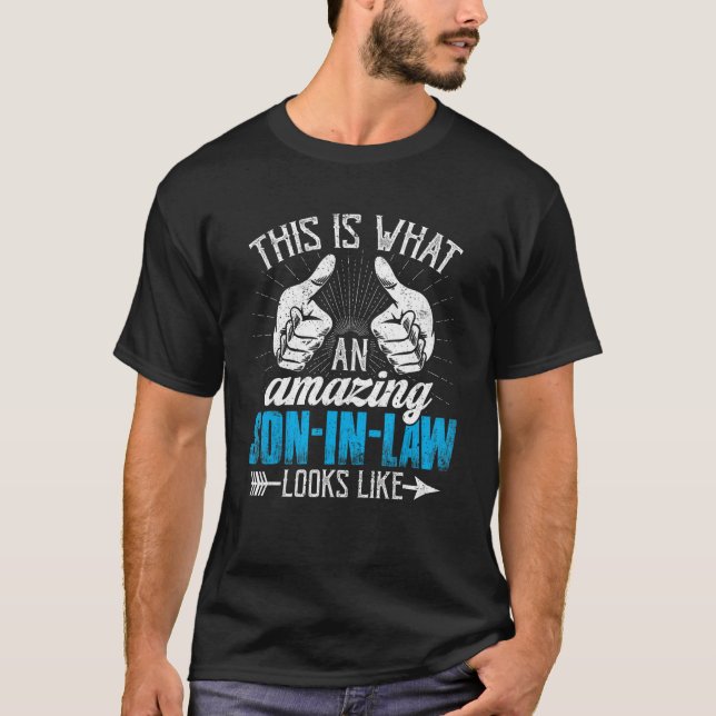 Fantastisk son i Lag Birthday Far Svärmor T Shirt (Framsida)