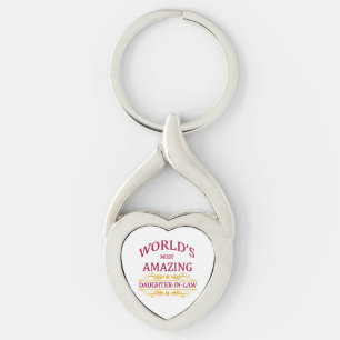 Fantastisk sonhustru twisted heart silverfärgad nyckelring