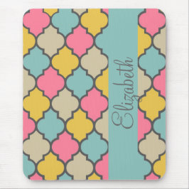 fantastisk sött trendig Quatrefoil färglös mönster Musmatta