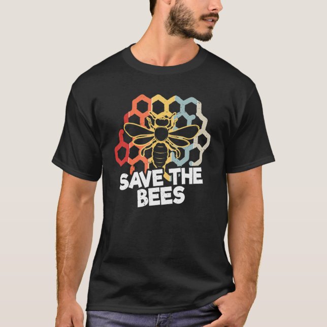 Fantastisk Spara Biodlarnas bikupor T Shirt (Framsida)