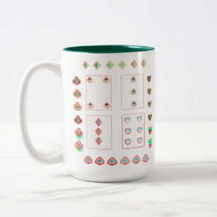 fantastisk spelkortsdesign Två-tona Mugg, 15 oz Två-Tonad Mugg