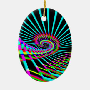 Fantastisk spiral (ändra ord) julgransprydnad keramik