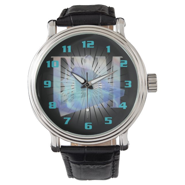 FANTASTISK SPRÄNGANDE EDM ELEKTRISK BLÅ HET !!! ARMBANDSUR (Framsida)