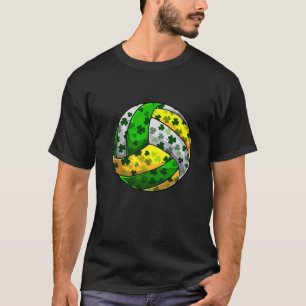 Fantastisk St patricks day med Volleyball Shamrock T Shirt