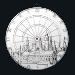 fantastisk stad. konstverk.. svart och vit darttavla<br><div class="desc">Teckning Graphite Bläck/pen Annan svartvit illustration</div>