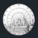 fantastisk stad. konstverk.. svart och vit darttavla<br><div class="desc">Teckning Graphite Bläck/pen Annan svartvit illustration</div>