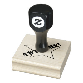 Fantastisk Star Design Teacher's Wooden Frimärke Stämpel