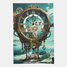 Fantastisk steampunk-havsklocka