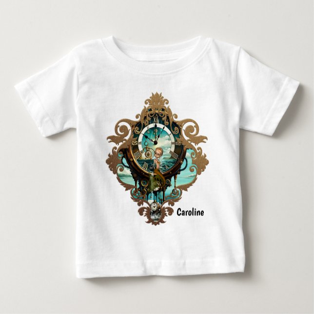 Fantastisk steampunk-havsklocka t shirt (Framsida)