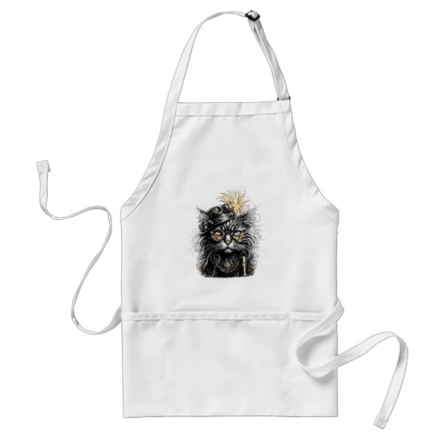 Fantastisk Steampunk Katt  Förkläde (Framsidan)