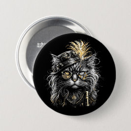 Fantastisk Steampunk Katt Knapp