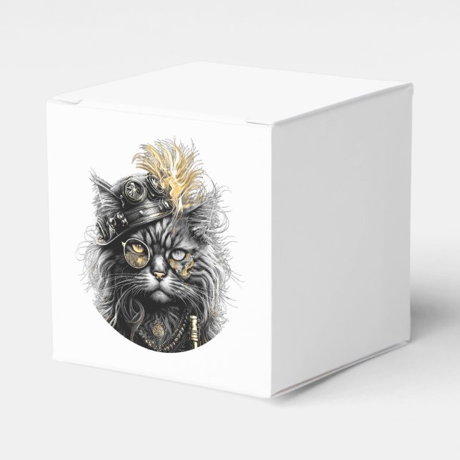Fantastisk Steampunk Katt  Presentaskar (Framsidan Sidan)