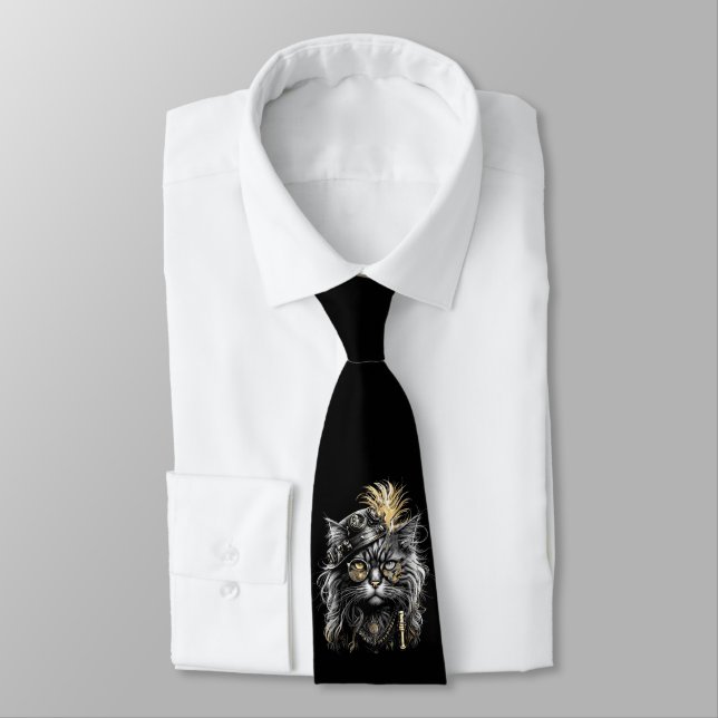 Fantastisk Steampunk Katt  Slips (Bunden)