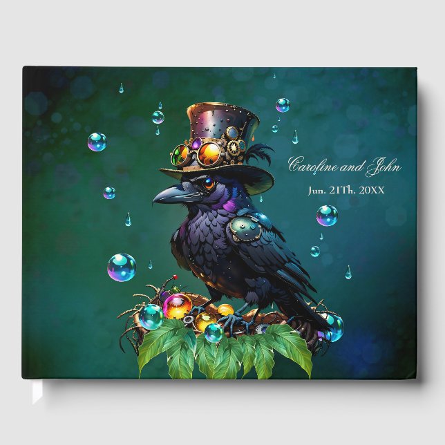 Fantastisk steampunk-kråka gästböcker (Framsida)