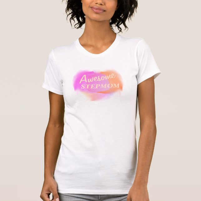 Fantastisk Stepmors Rosa och Orange T Shirt (Framsida)