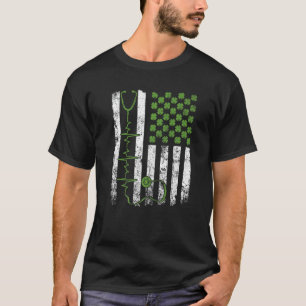 Fantastisk Stethoscope American Flagga Nurse Dokto T Shirt