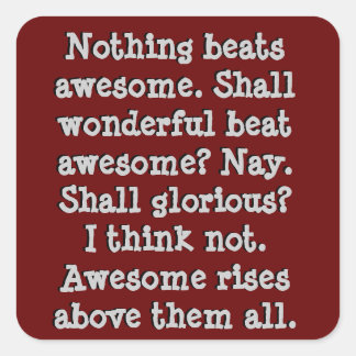 Fantastisk Sticker Fyrkantigt Klistermärke