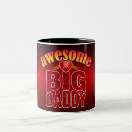 FANTASTISK STORE PAPPAN med dina initialer på Två-Tonad Mugg